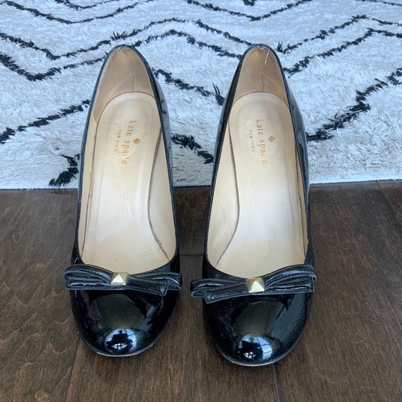 KATE SPADE Wedge Patent Leather Shoes. Size 6.5. - Picture 1 of 7